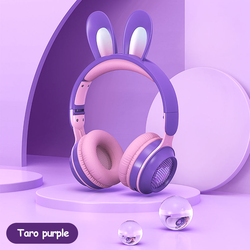 taro purple Adjustable Rabbit Ear Headphones