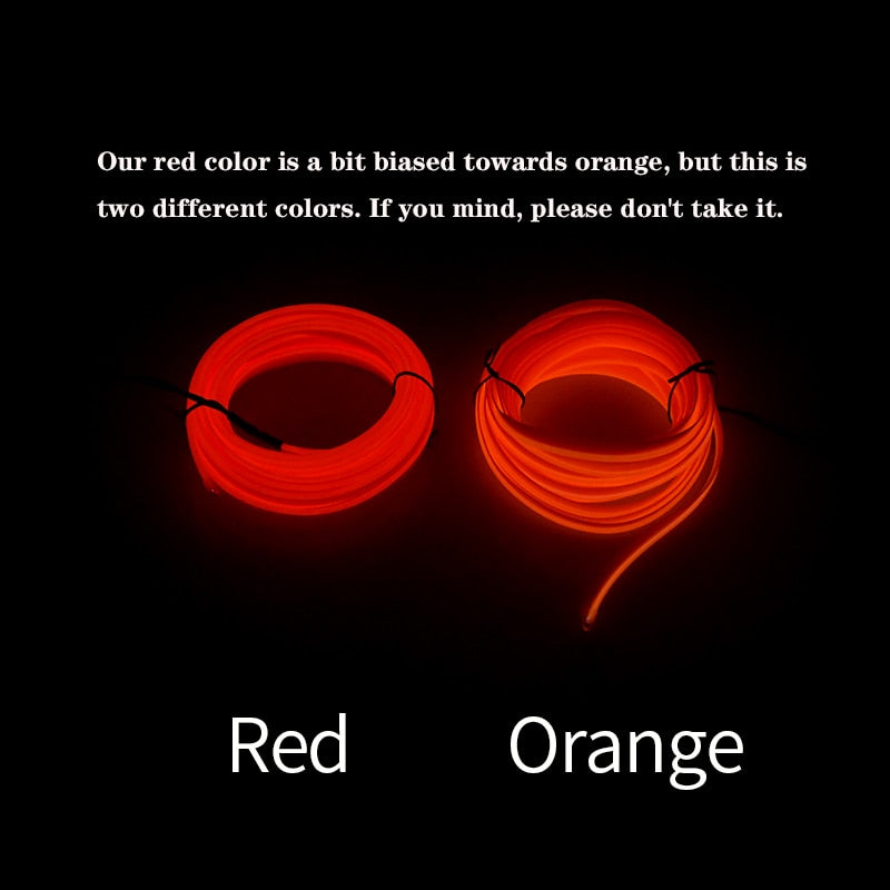 Car Interior LED Ambient Lighting Red and Orange