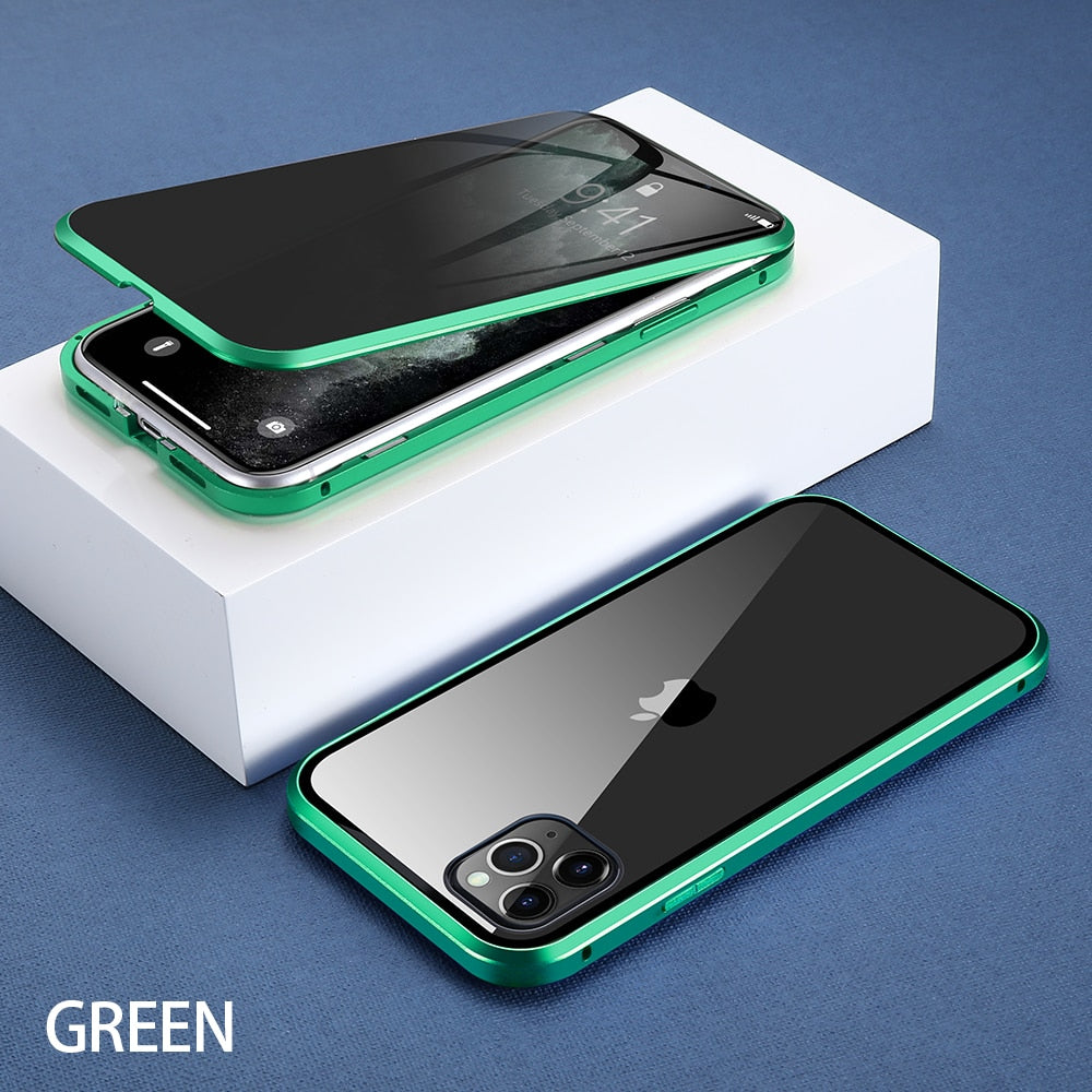 Premium Tempered Glass Magnetic Case Green
