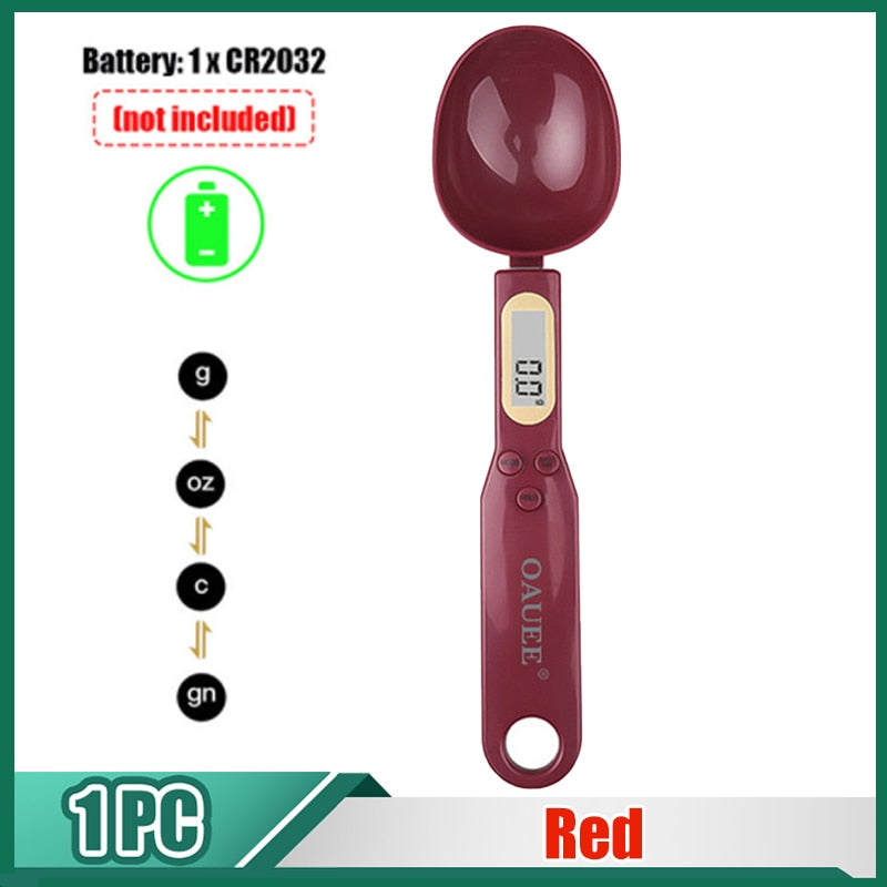 Digital Spoon Scale 500g / 0.1g Red