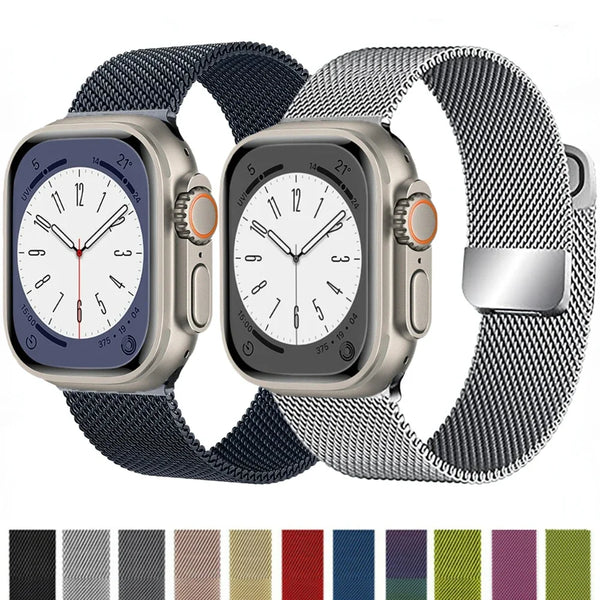 Milanese Loop Band for Apple Watch - Magnetic Metal Strap, Ultra Compatible with 8/7/6/5/4/SE and iWatch 3