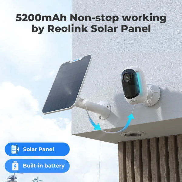 Solar-Powered Security Cameras - AI Detection for Human/Vehicle, 2-Way Audio