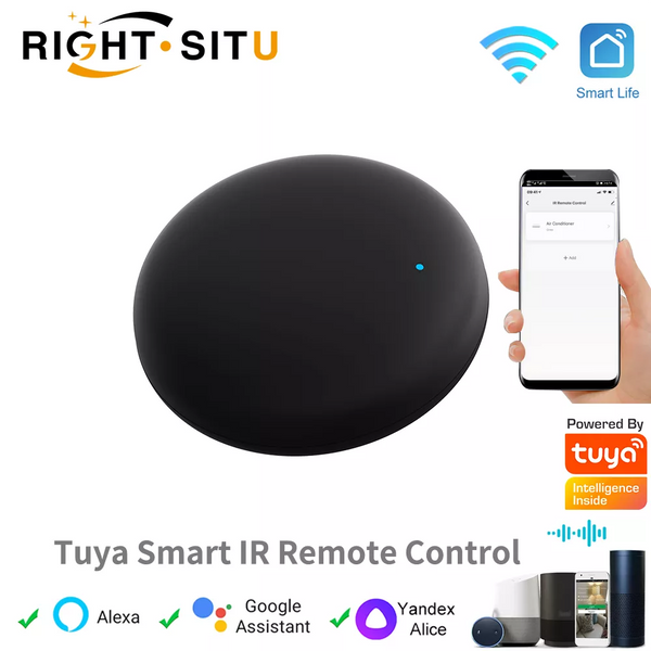 WiFi IR Remote - Smart Universal Control for TV & Air Conditioner | Works with Alexa, Google Home, Yandex