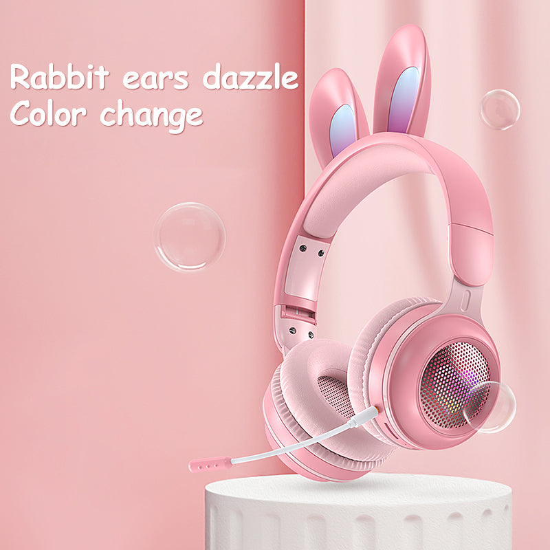Adjustable Rabbit Ear Headphones color change