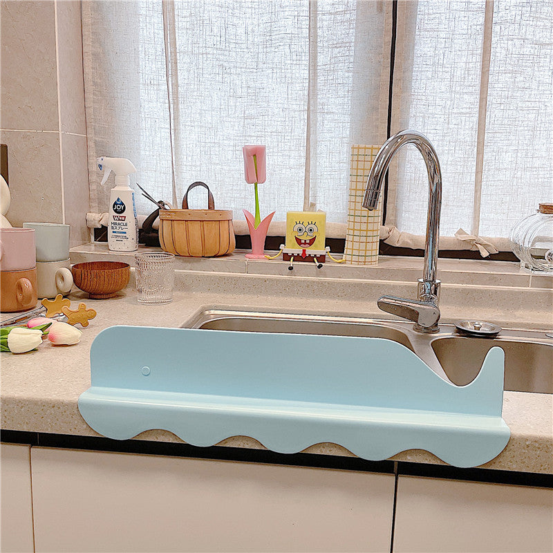 Kitchen Countertop Suction Cup Silicone Baffle Water Trap