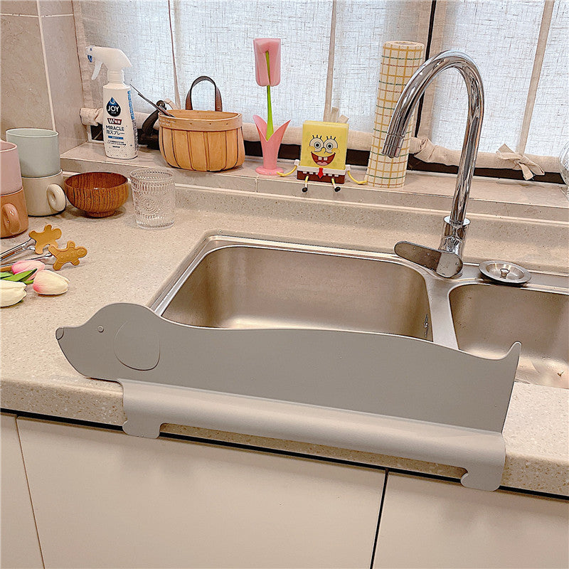 Kitchen Countertop Suction Cup Silicone Baffle Water Trap