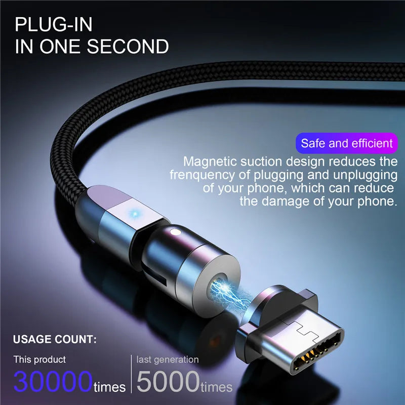 Magnetic USB Cable - Swift Charging for Type C & Micro USB