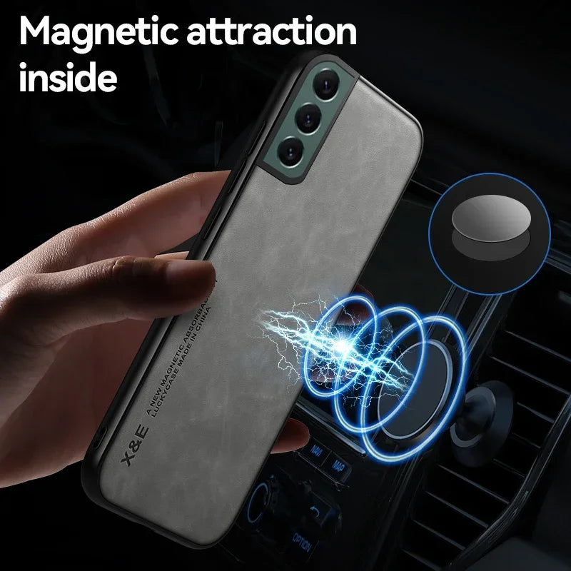 Magnetic Leather Case - Shockproof for Samsung Galaxy S24/S23/S22/S21/S20 FE, S10+