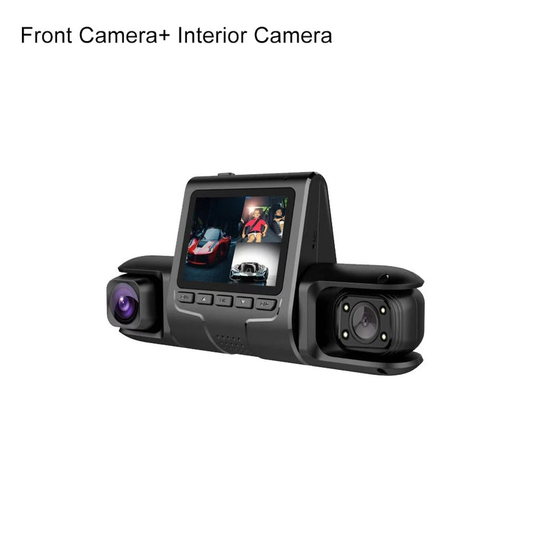 3-Lens Car DVR Dash Cam | 1080P Night Vision | G-Sensor & Loop Recording