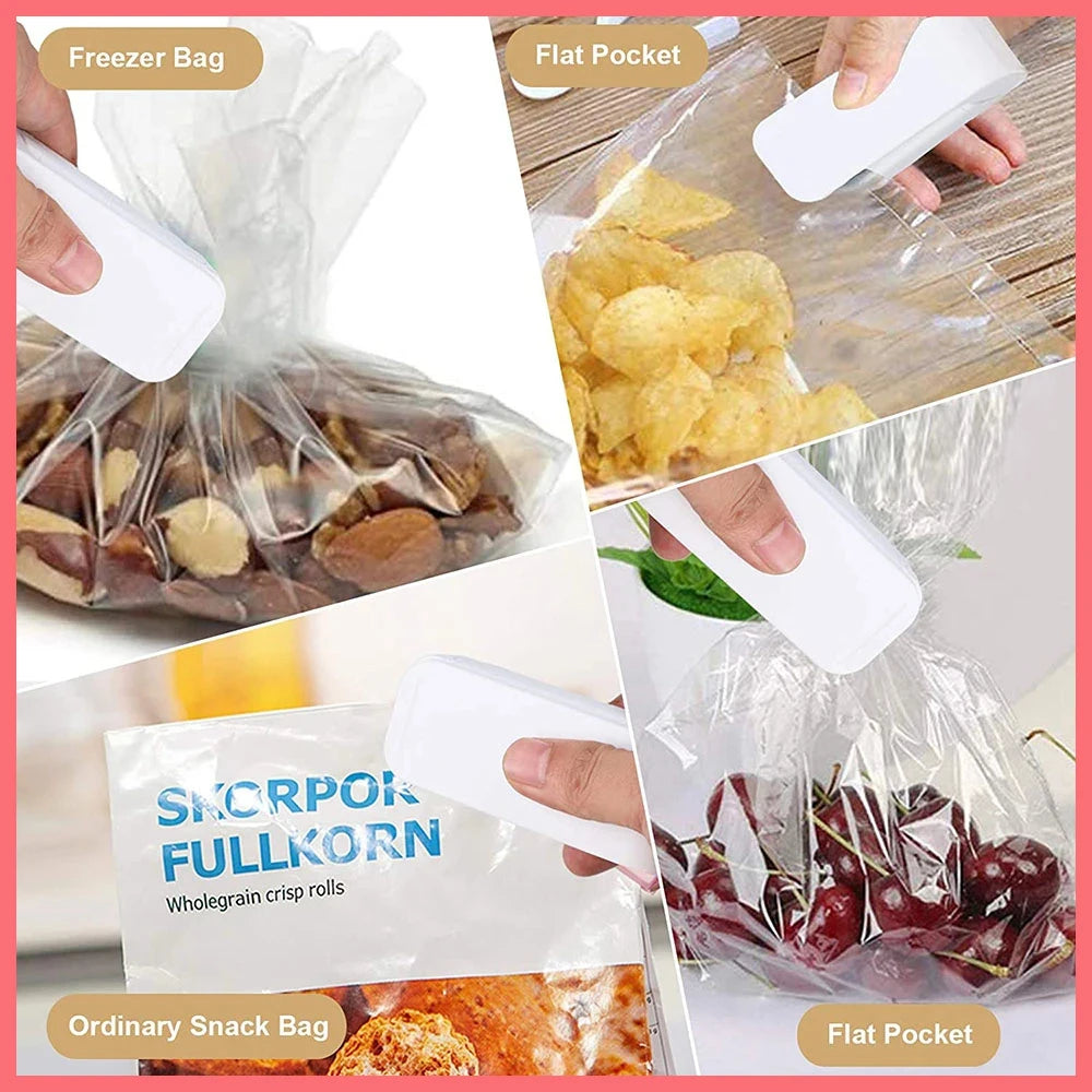 Mini Heat Bag Sealing Machine - Portable Sealer for Thermal Plastic Food Bags - Easy Kitchen Package Closure