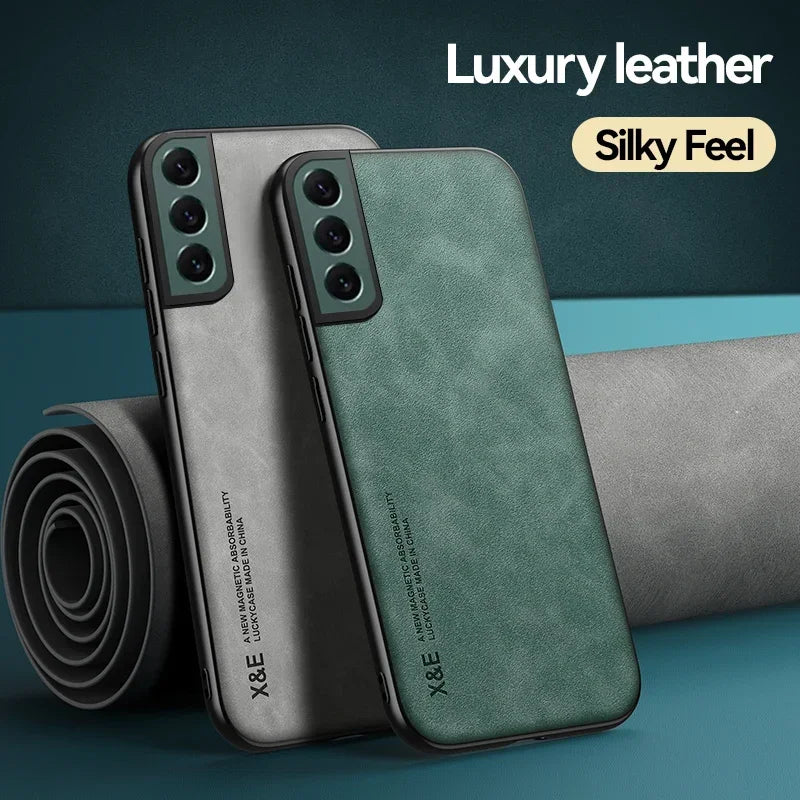 Magnetic Leather Case - Shockproof for Samsung Galaxy S24/S23/S22/S21/S20 FE, S10+