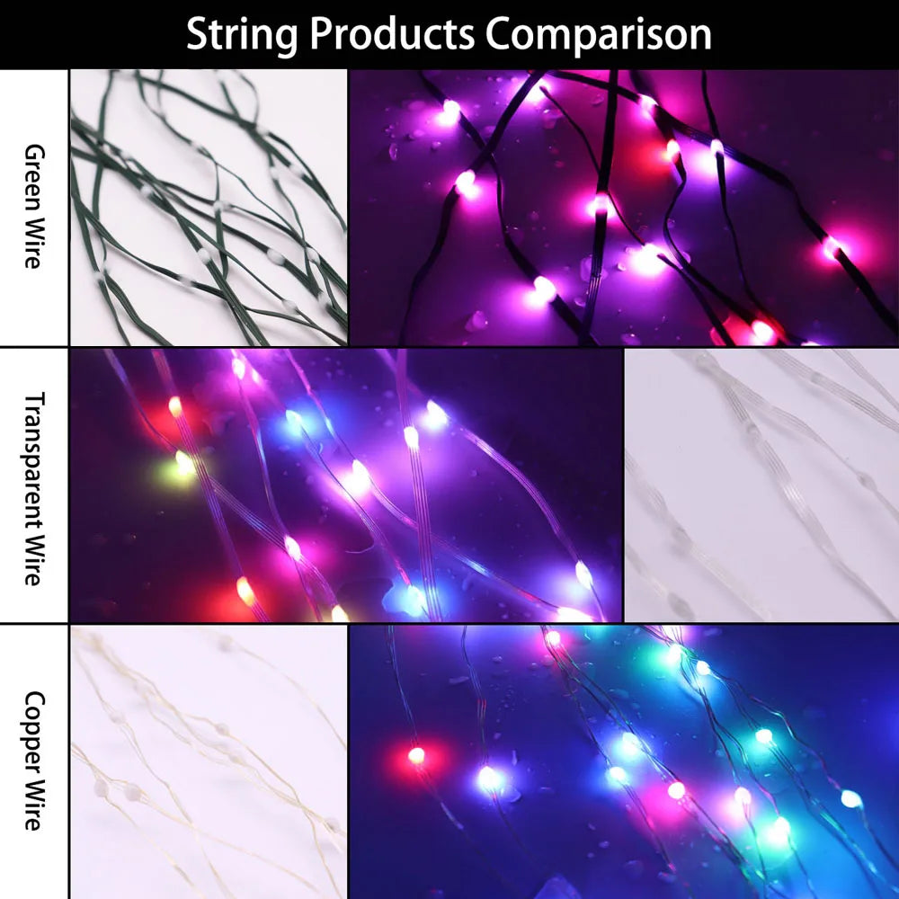 Christmas Lights with USB Music Control, Individually Adjustable LEDs, and Dream Color - DC5V"