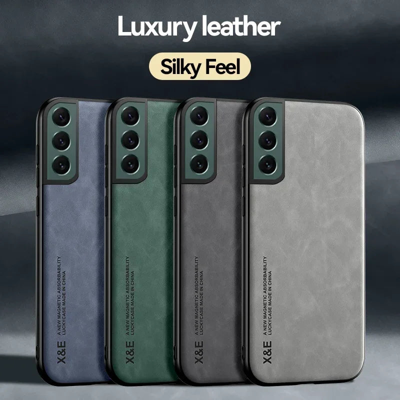 Magnetic Leather Case - Shockproof for Samsung Galaxy S24/S23/S22/S21/S20 FE, S10+