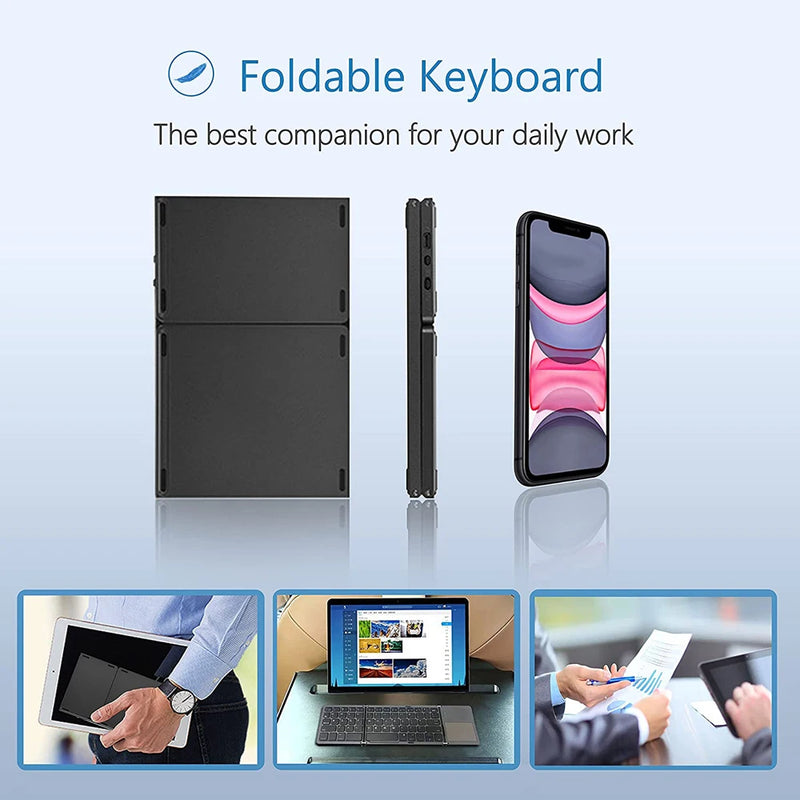 Portable Mini Bluetooth Keyboard with Touchpad for iOS, Android & Windows