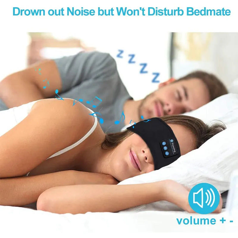 Soft Elastic Bluetooth Sleep Headband Earphones - Comfortable Music for Sports and Relaxation