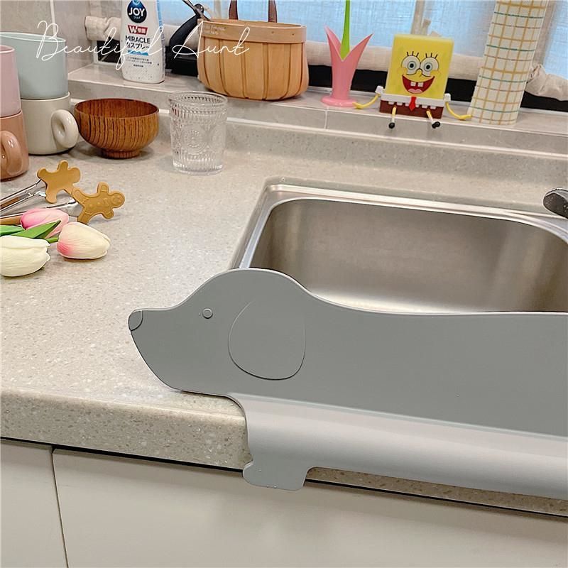 Kitchen Countertop Suction Cup Silicone Baffle Water Trap